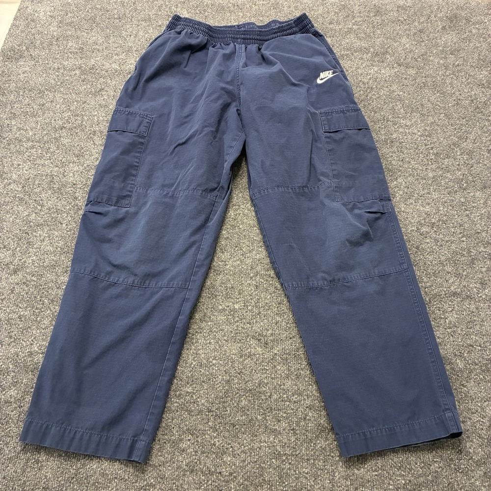 Nike Club Woven Ripstop Cargo Pants Mens Size Large Faded Retro Baggy Loose Fit
